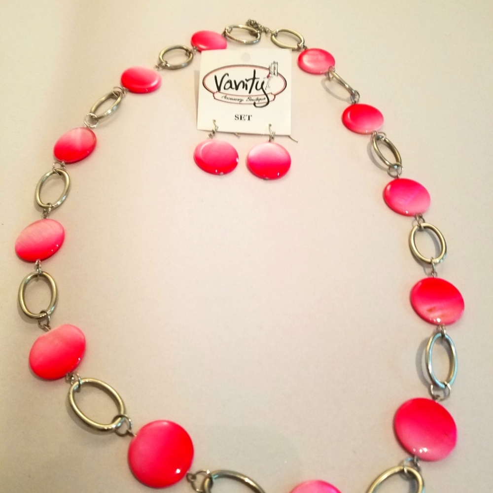 Vanity necklace and earrings